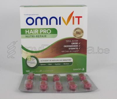 OMNIVIT HAIR PRO NUTRI REPAIR 120 CAPS (voedingssupplement)